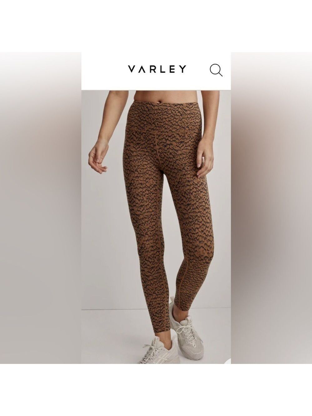 VARLEY Leopard Yoga Pants Let's Move High-Rise Legging 25" Size SM- BUTTERY SOFT